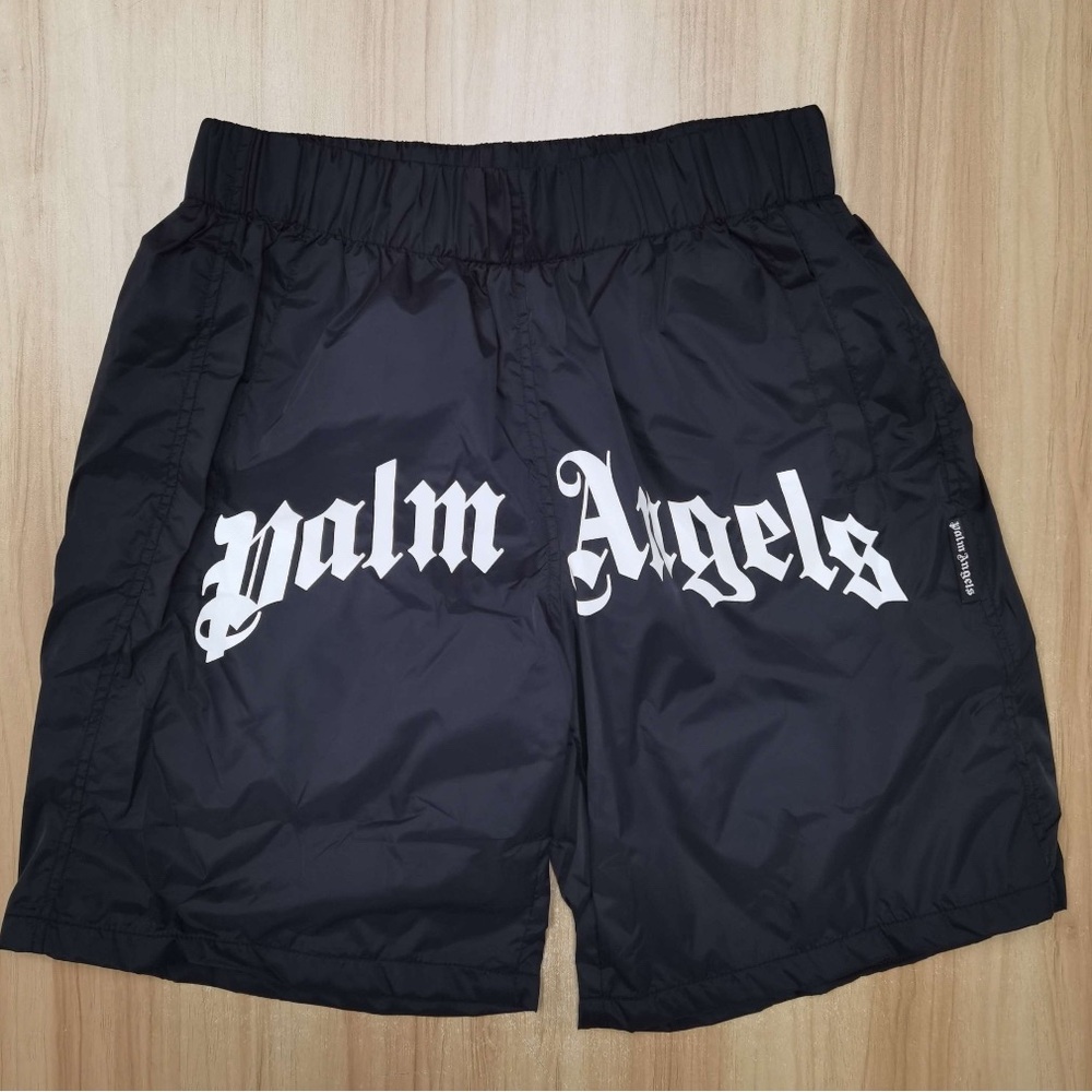 Palm Angels Black Logo Shorts